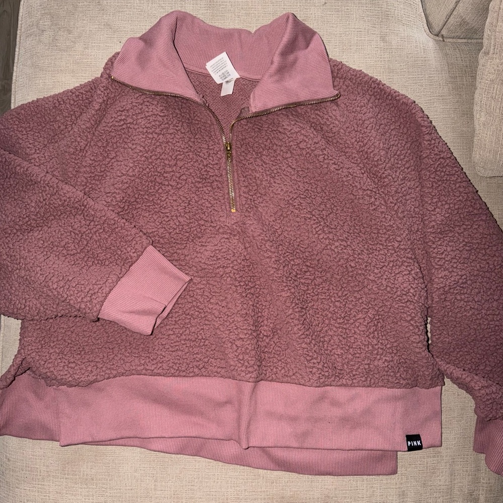 Victoria's Secret Pink Fleece Quarter-Zip